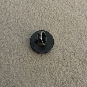 Cudis Smart Ring Silver and Black Size 7